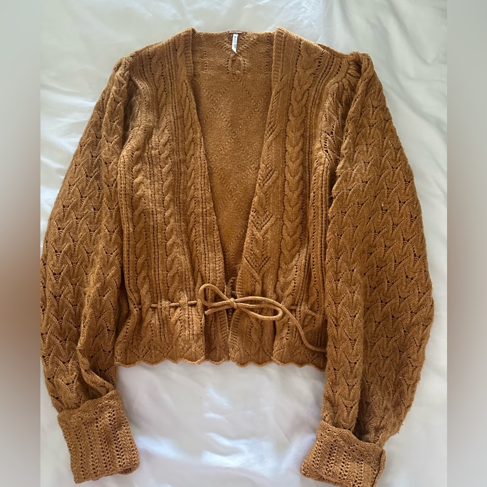 Free People Cardigan Tie Sweater